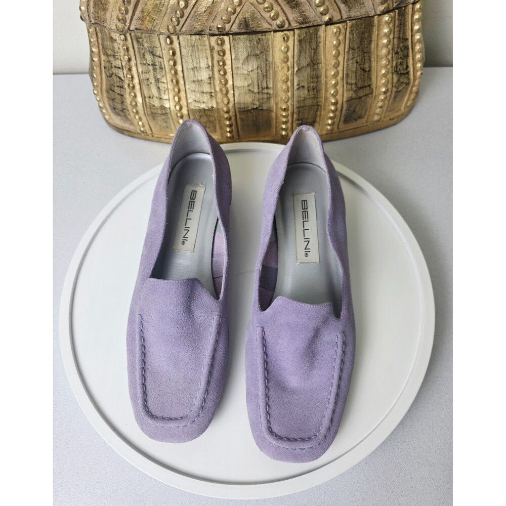 BELLINI Womens Lavender Purple Suede Loafers Flats Sz 8.5 Lilac Slip On Shoes - Picture 6 of 15